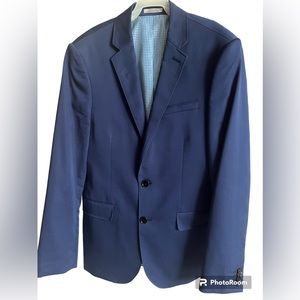 EXPRESS MEN'S BLUE COTTON SATEEN PHOTOGRAPHER SUIT JACKET Size 36R
